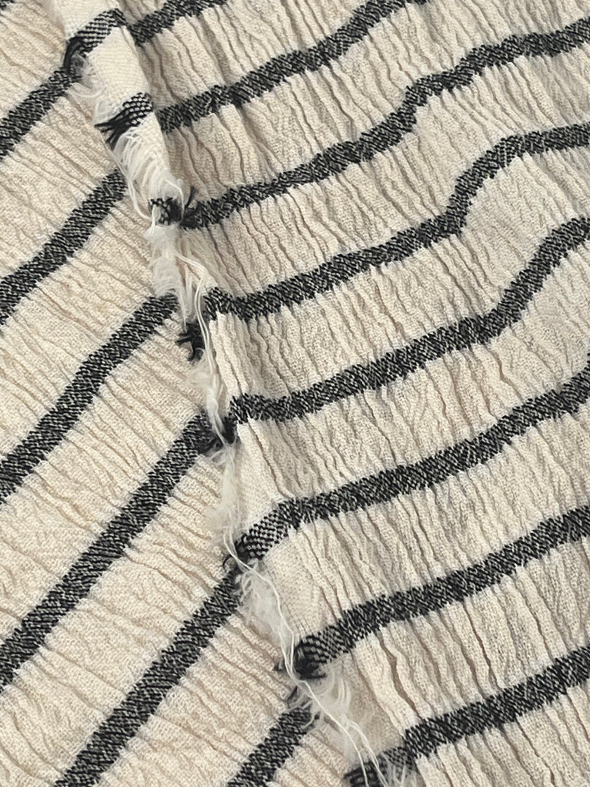 Ağartılmamış Nötr Fildişi Rengi Buruşuk Tül Kumaş, Sile Kumaş. Sile Kumaş.