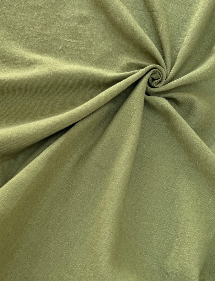 Washed Linen Cotton Fabric by the Yard – Lightweight 50% Linen 50% Cotton Fabric | 145 cm Wide | 6 Natural Colors