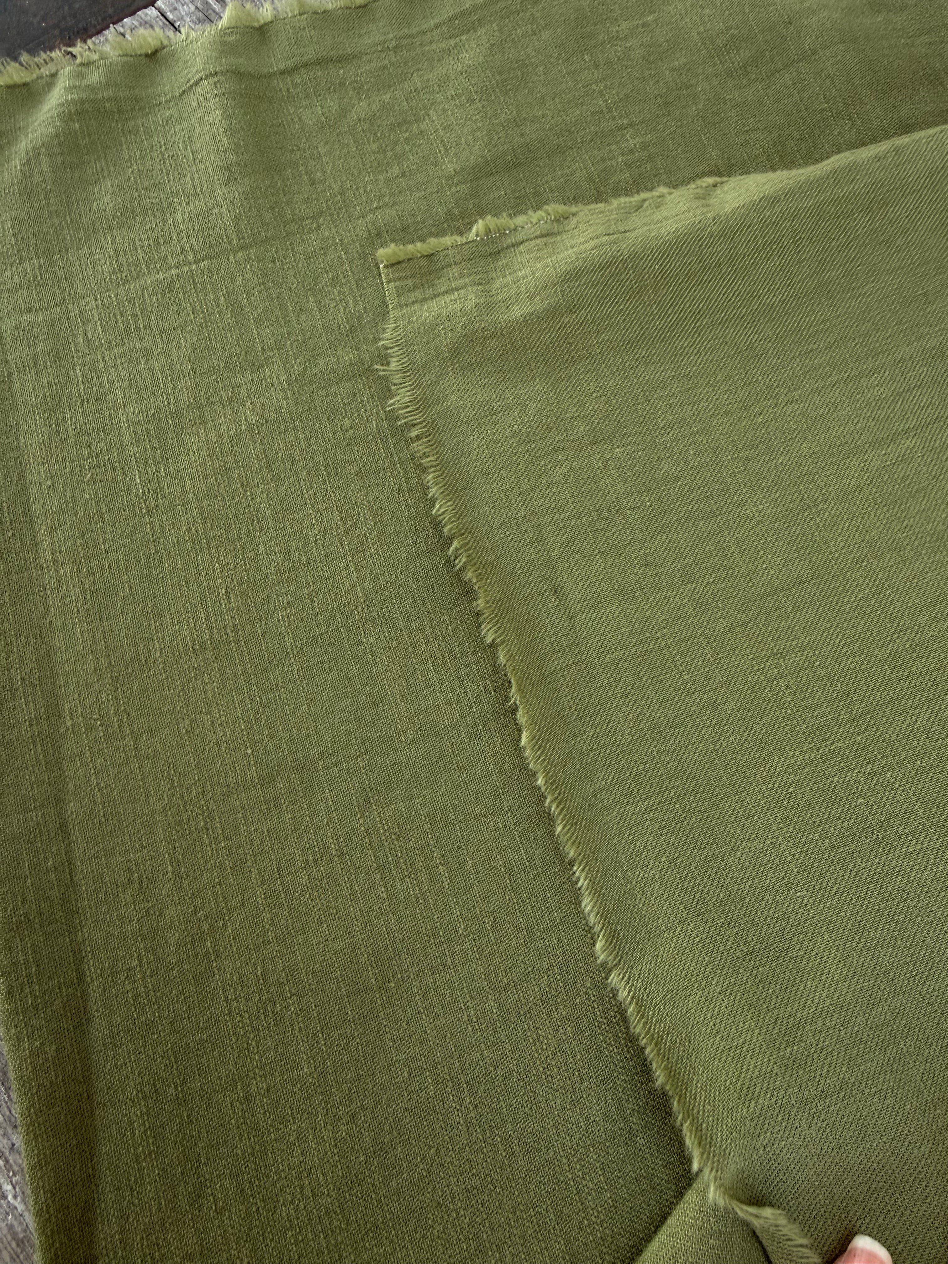 Washed Linen Cotton Fabric by the Yard – Lightweight 50% Linen 50% Cotton Fabric | 145 cm Wide | 6 Natural Colors