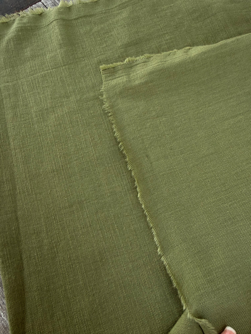 Washed Linen Cotton Fabric by the Yard – Lightweight 50% Linen 50% Cotton Fabric | 145 cm Wide | 6 Natural Colors