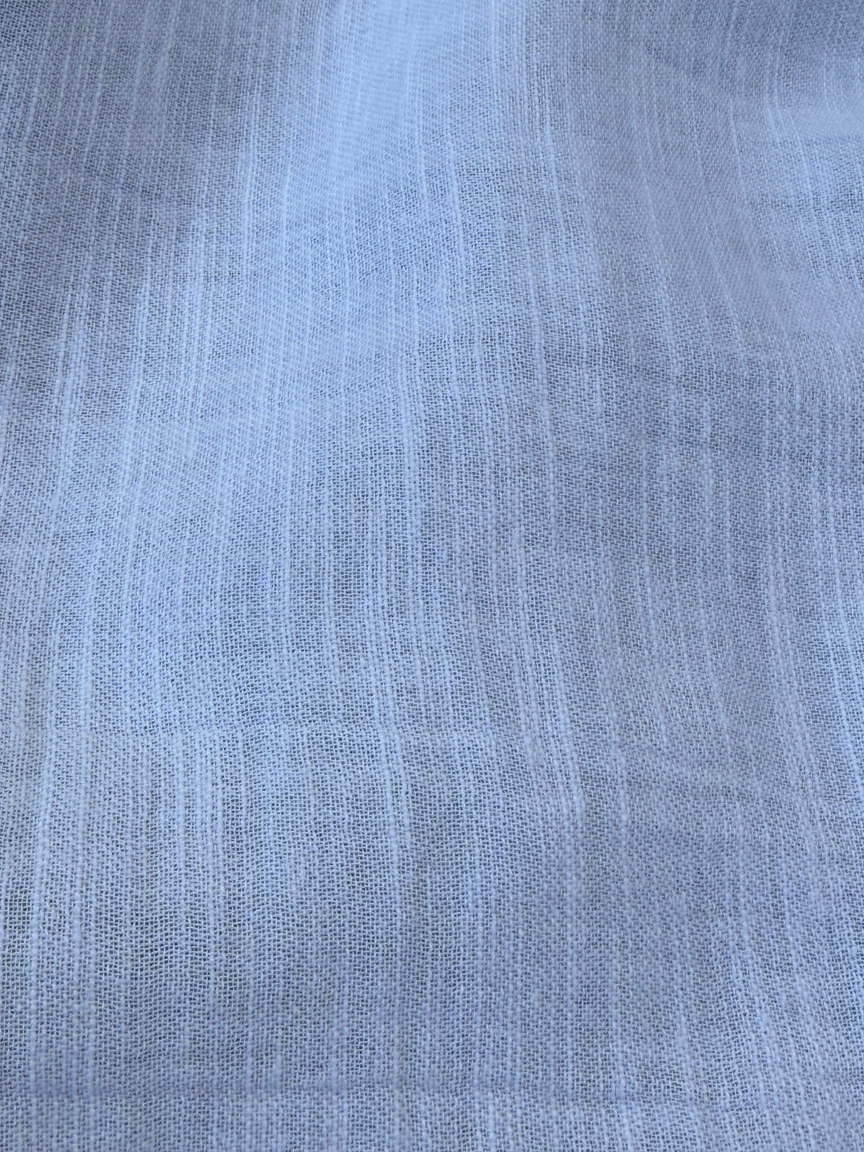 Washed Linen Cotton Fabric by the Yard – Lightweight 50% Linen 50% Cotton Fabric | 145 cm Wide | 6 Natural Colors