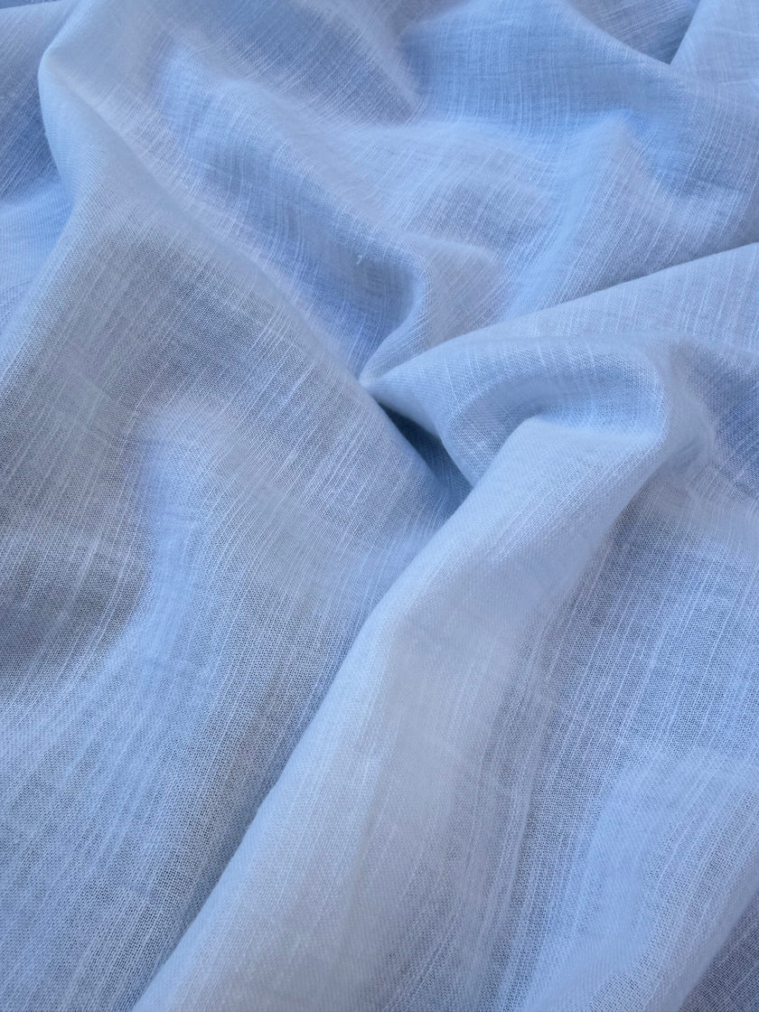 Washed Linen Cotton Fabric by the Yard – Lightweight 50% Linen 50% Cotton Fabric | 145 cm Wide | 6 Natural Colors