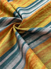 Multi Color Striped Pattern Moiré Fabric By The Yard.