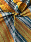 Multi Color Striped Pattern Moiré Fabric By The Yard.