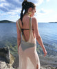 Mesh Cotton Soft Organic Fabric, Ecru White .