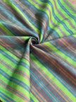 Multi Color Striped Pattern Moiré Fabric By The Yard.
