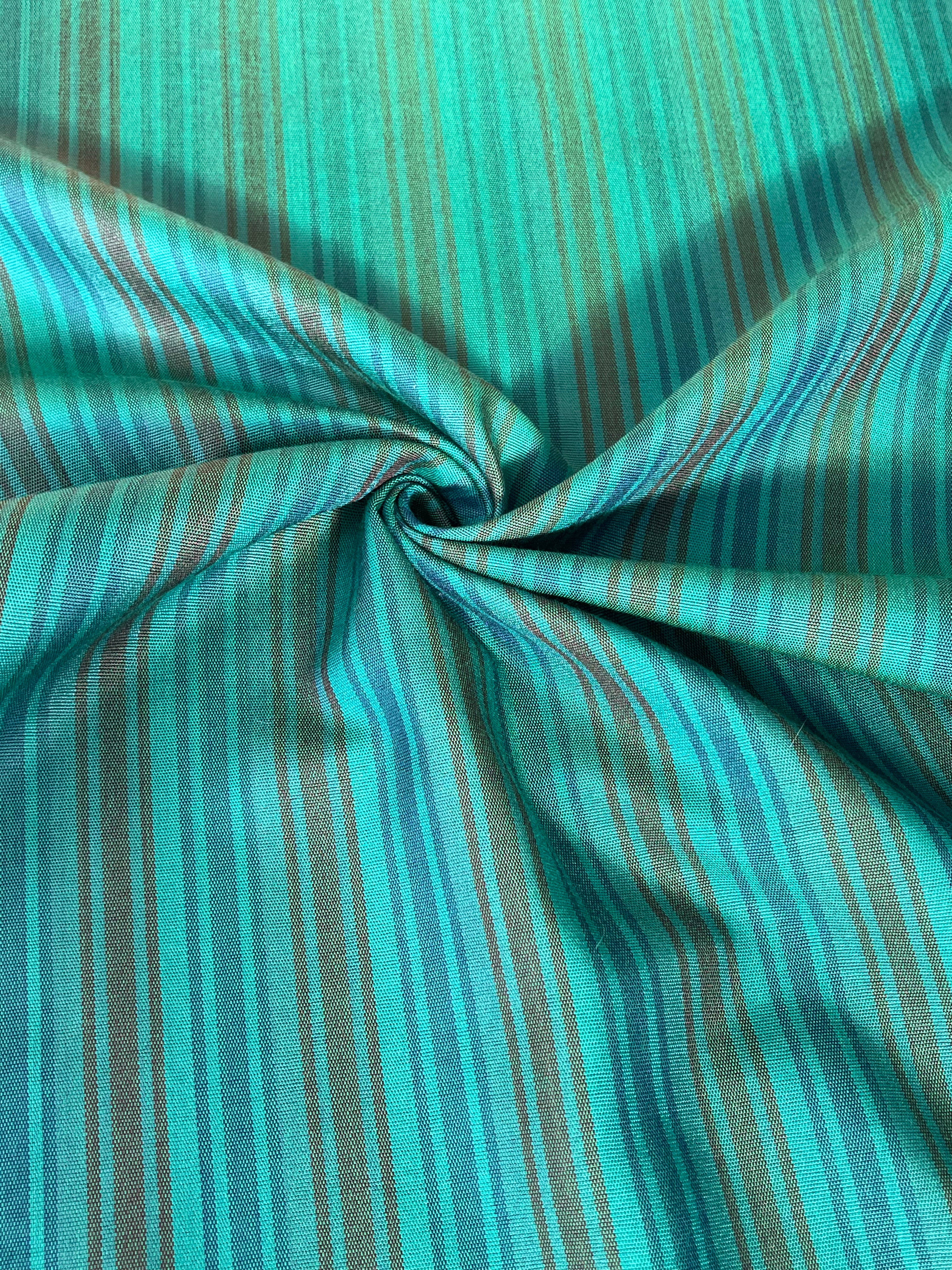 Multi Color Striped Pattern Moiré Fabric By The Yard.