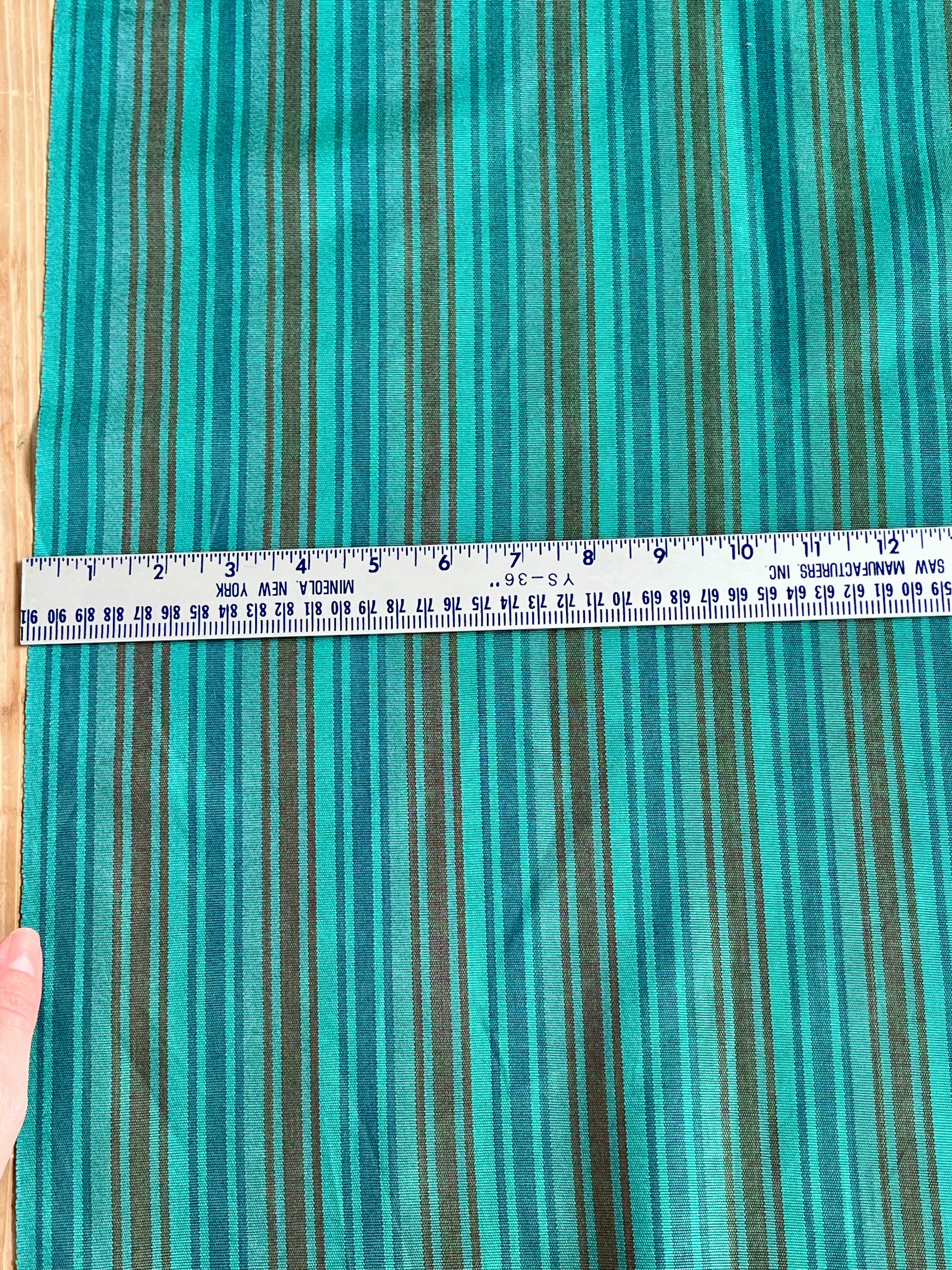 Multi Color Striped Pattern Moiré Fabric By The Yard.