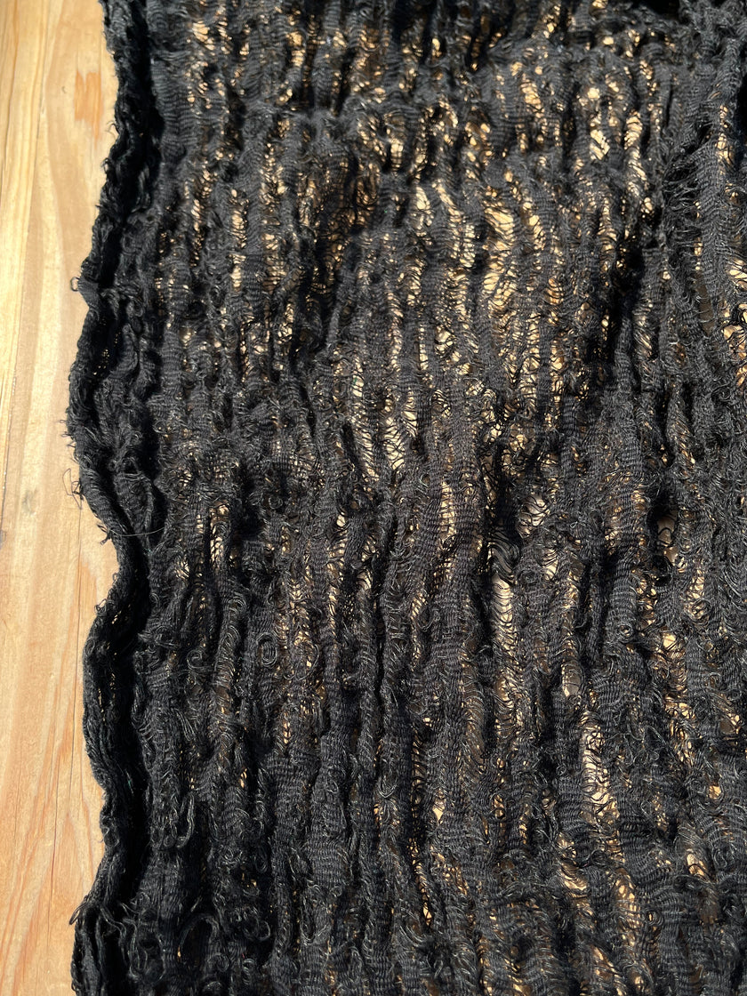 Metre Kare Siyah Keten Kumaş, Organik Pamuklu Kumaş, Dokulu El Dokuma Yarı Şeffaf Doğal Kumaşlar.