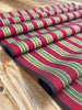 Multi Color Striped Pattern Moiré Fabric By The Yard.