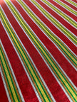 Multi Color Striped Pattern Moiré Fabric By The Yard.