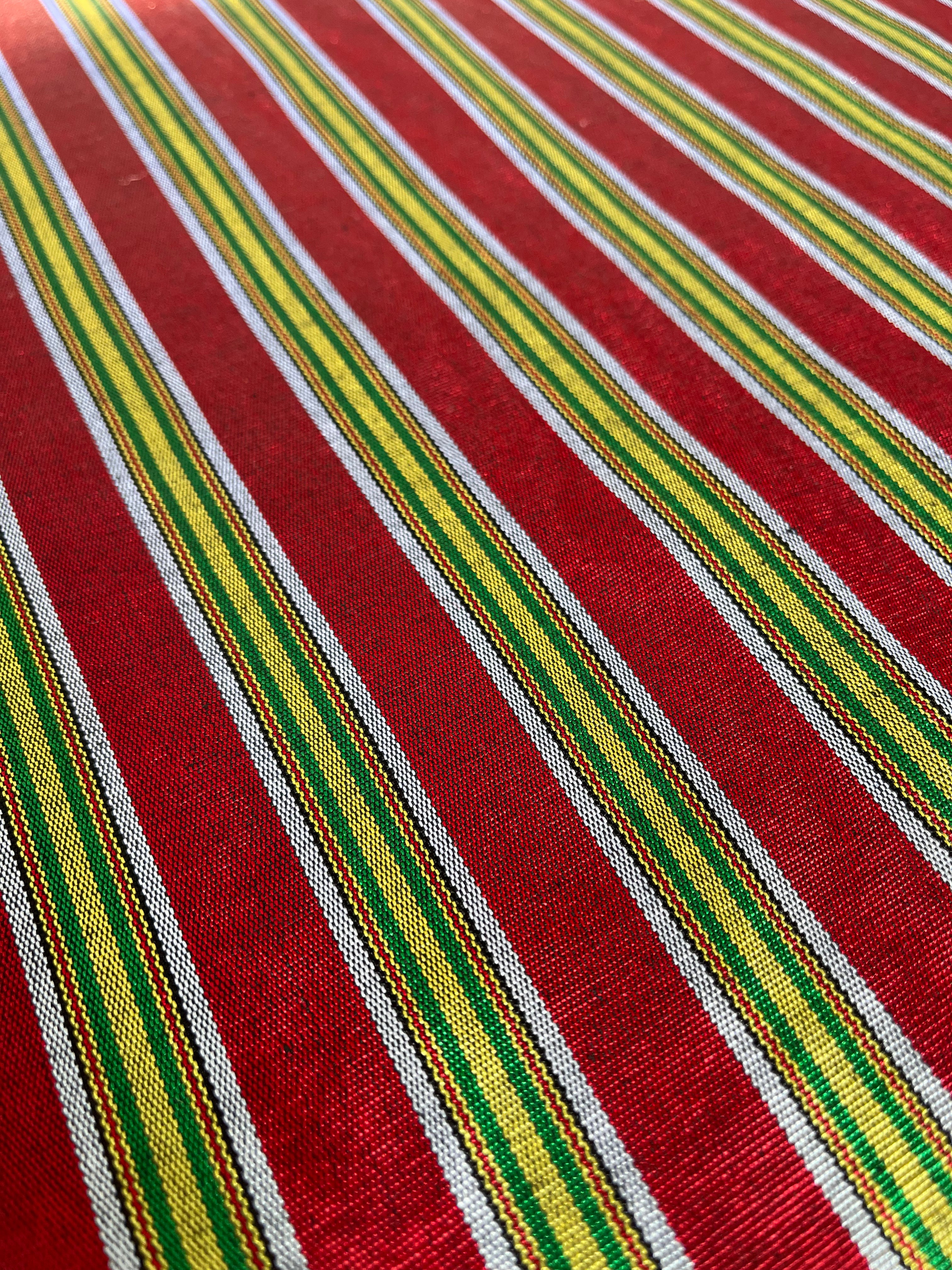 Multi Color Striped Pattern Moiré Fabric By The Yard.
