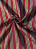 Multi Color Striped Pattern Moiré Fabric By The Yard.
