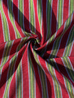 Multi Color Striped Pattern Moiré Fabric By The Yard.