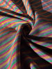 Multi Color Striped Pattern Moiré Fabric By The Yard.