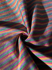 Multi Color Striped Pattern Moiré Fabric By The Yard.