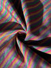 Multi Color Striped Pattern Moiré Fabric By The Yard.