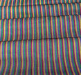 Multi Color Striped Pattern Moiré Fabric By The Yard.