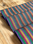 Multi Color Striped Pattern Moiré Fabric By The Yard.