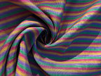 Multi Color Striped Pattern Moiré Fabric By The Yard.