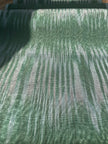 Green Ikat Silk Moire Home Textile Interior Fabrics, Watermark Pattern.