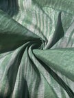 Green Ikat Silk Moire Home Textile Interior Fabrics, Watermark Pattern.