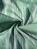 Green Ikat Silk Moire Home Textile Interior Fabrics, Watermark Pattern.