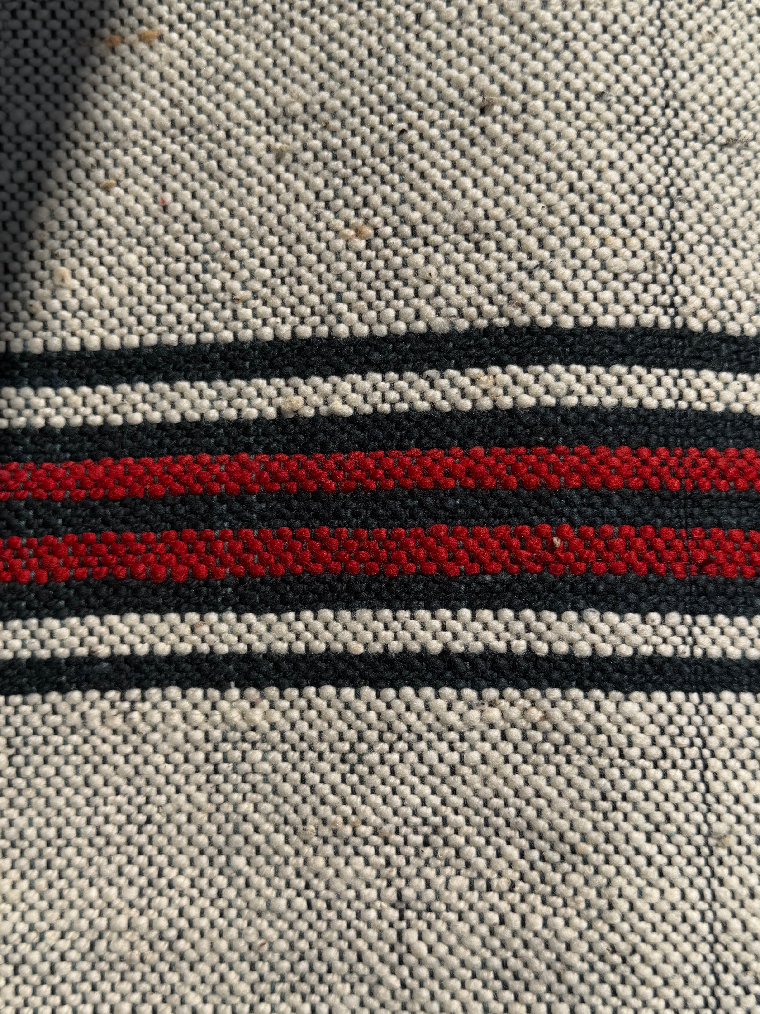 Antique Grain Sack Fabric by the Meter | Vintage 1960s Turkish 100% Cotton Hazelnut & Wheat Sack Textile | Rustic Stripe Farmhouse Runner