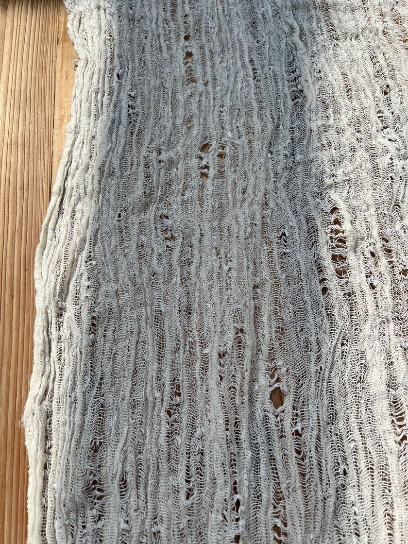 Metre Kare Fildişi Beyazı Ağartılmamış Keten Kumaş, Organik Pamuklu Kumaş, Dokulu El Dokuma Yarı Şeffaf Doğal Kumaşlar.