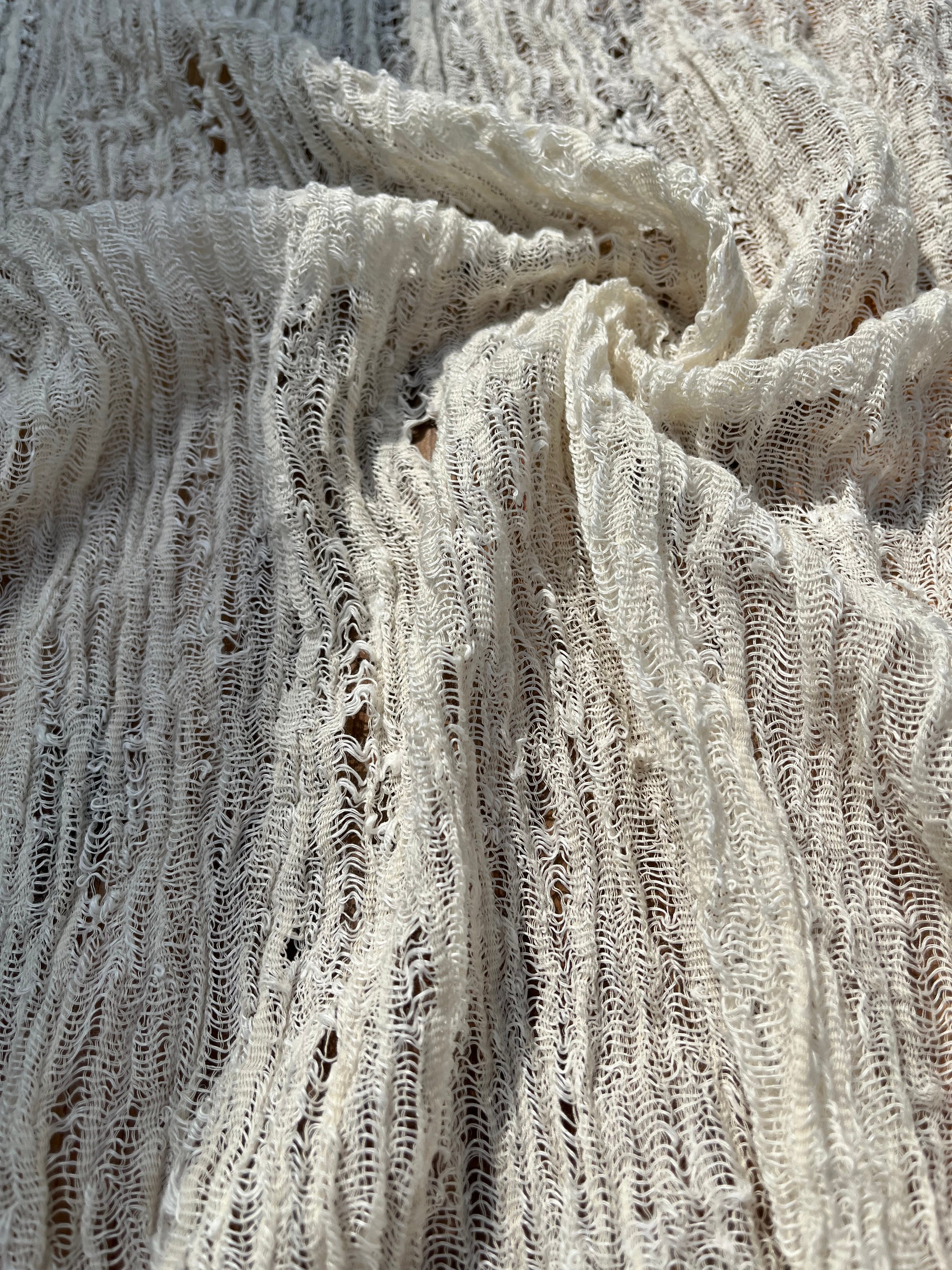 Ivory White Textured Linen Fabric By The Yard Natural Fabrics.