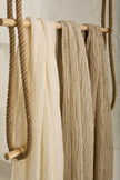 Ivory White Textured Linen Fabric By The Yard Natural Fabrics.