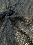 Black Textured Linen Fabric By The Yard Natural Fabrics.