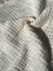 Organic Muslin Baby Blanket – 140x100cm Double Layered, Undyed Cotton, Newborn Swaddle with Fringed Edges – Light Pink, Blue, Sage, Biscuit