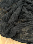 Black Textured Linen Fabric By The Yard Natural Fabrics.