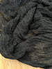 Black Textured Linen Fabric By The Yard Natural Fabrics.