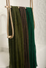 Green Linen Fabric By The Yard Textured Handloom Semi-Sheer Natural Fabrics.