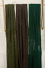 Green Linen Fabric By The Yard Textured Handloom Semi-Sheer Natural Fabrics.