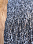 Black White Unique Natural Sheer, Textured Cotton Linen Mix Special Fabrics.