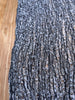 Black White Unique Natural Sheer, Textured Cotton Linen Mix Special Fabrics.