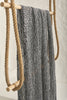 Black White Unique Natural Sheer, Textured Cotton Linen Mix Special Fabrics.
