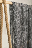 Black White Unique Natural Sheer, Textured Cotton Linen Mix Special Fabrics.