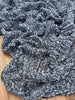 Black White Unique Natural Sheer, Textured Cotton Linen Mix Special Fabrics.