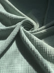 Organic Muslin Baby Blanket – 140x100cm Double Layered, Undyed Cotton, Newborn Swaddle with Fringed Edges – Light Pink, Blue, Sage, Biscuit