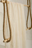 Tissu en lin par cour, tissu en coton biologique, tissus naturels semi-transparents texturés / non blanchis, blanc ivoire.