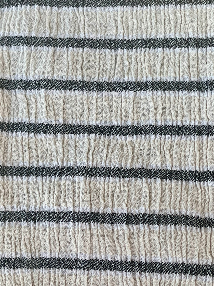 Ağartılmamış Nötr Fildişi Rengi Buruşuk Tül Kumaş, Sile Kumaş. Sile Kumaş.