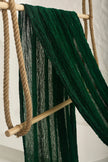 Tissu de lin vert viridian par cour, tissu en coton biologique, tissus naturels semi-transparents texturés à la main