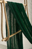 Tissu de lin vert viridian par cour, tissu en coton biologique, tissus naturels semi-transparents texturés à la main