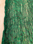 Tissu de lin vert viridian par cour, tissu en coton biologique, tissus naturels semi-transparents texturés à la main