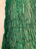 Tissu de lin vert viridian par cour, tissu en coton biologique, tissus naturels semi-transparents texturés à la main