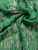 Tissu de lin vert viridian par cour, tissu en coton biologique, tissus naturels semi-transparents texturés à la main